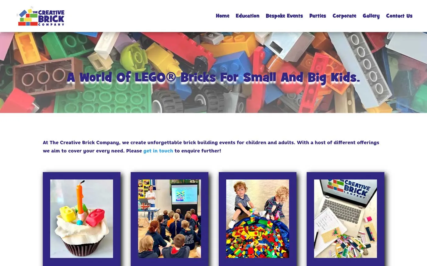 A web site design for a children's after school lego club