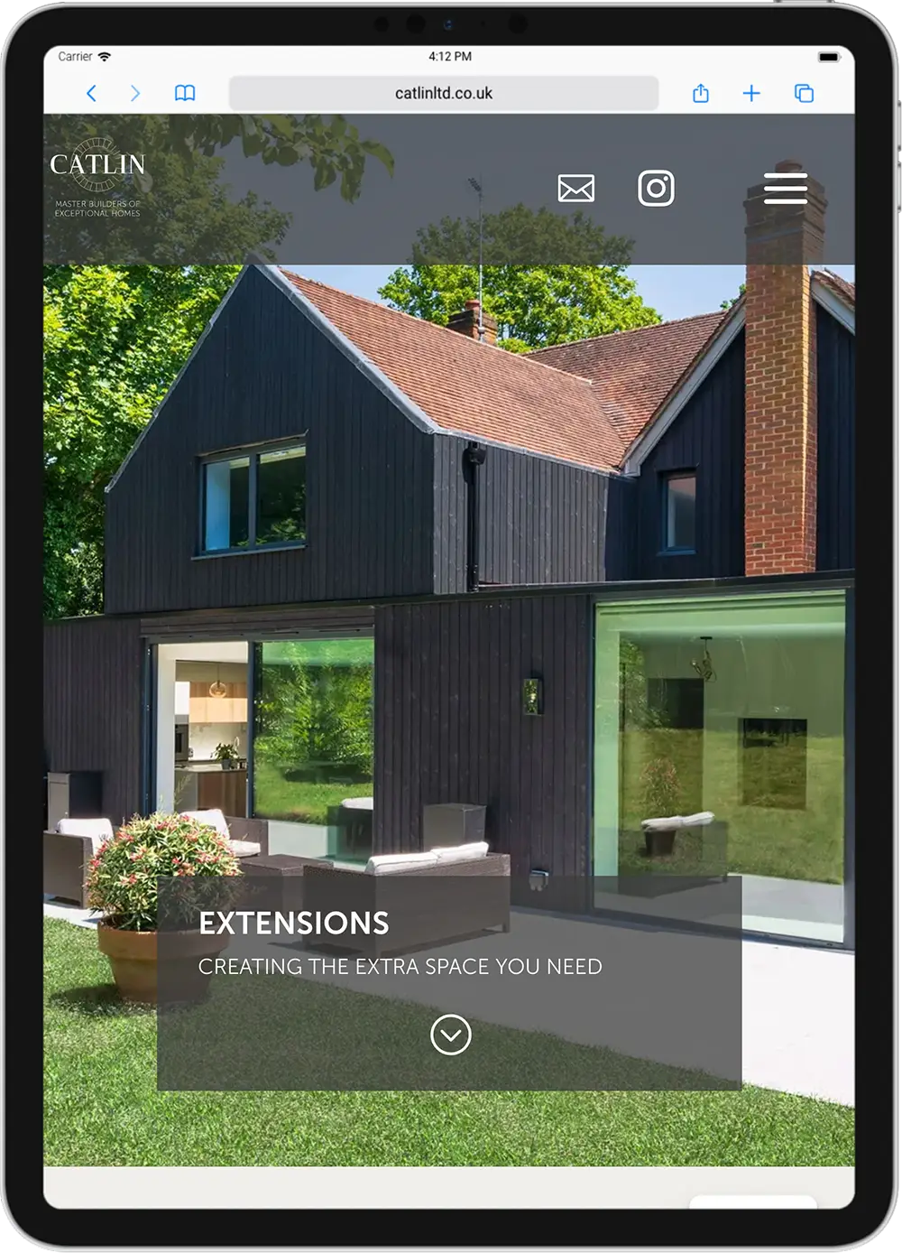 Tablet web design layout