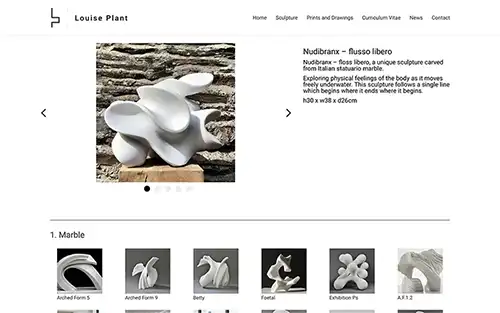 Louise Plant new web design