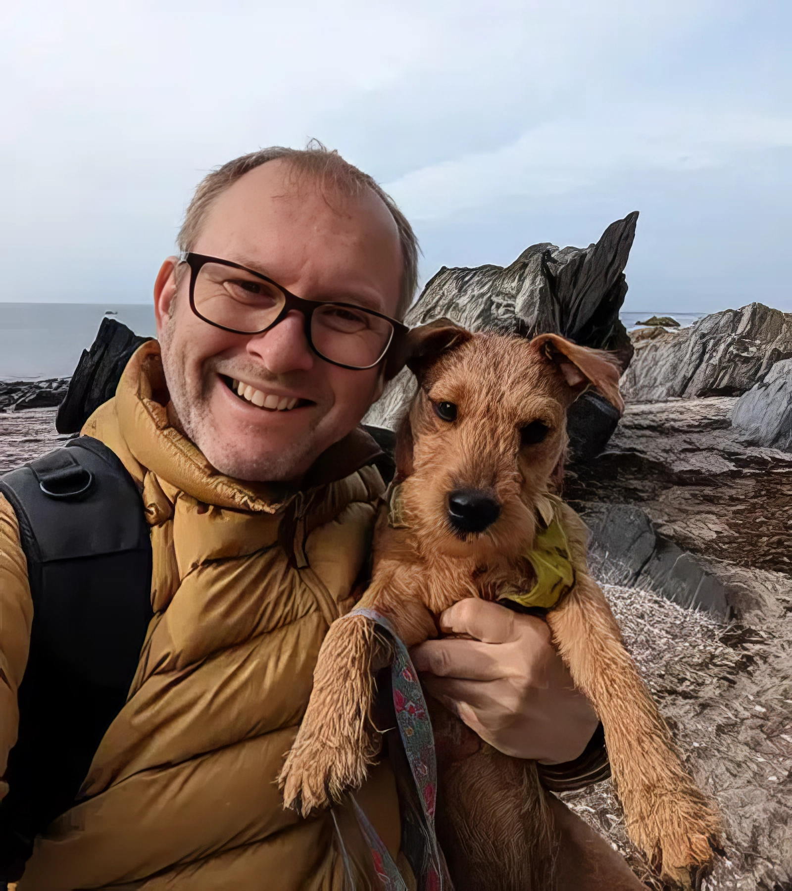 Me and Tizzie on the Beach